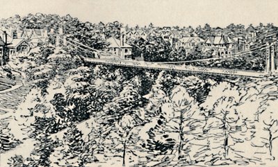 Puente colgante de Alum Chine, 1929 de Unbekannt