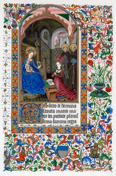 Amadee de Saluces y la Virgen, mediados del siglo XV de Unbekannt