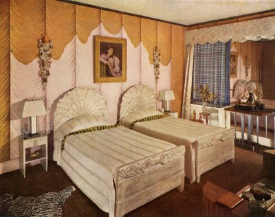 Dormitorio americano con interpretación moderna para George G. Frelinghuysen, Jr., 1941 de Unbekannt