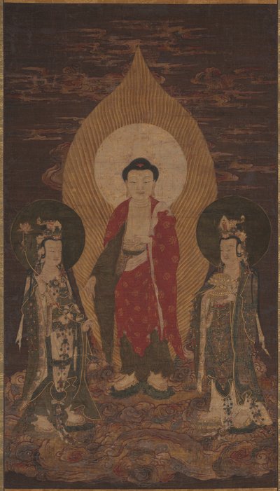 Tríada de Amitabha, posiblemente 1400s de Unbekannt