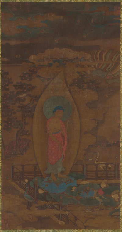 Amitabha Dando la Bienvenida a un Alma al Paraíso, dinastía Ming, siglos XVI-XVII de Unbekannt