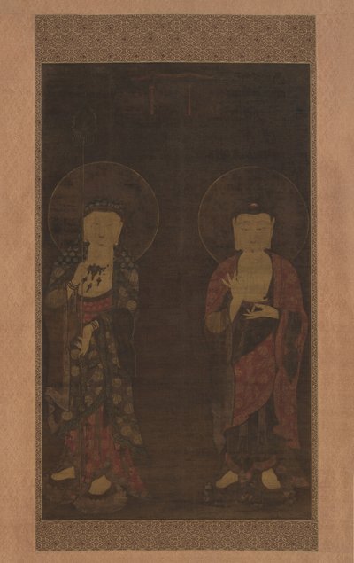 Amitabha y Kshitigarba, primera mitad del siglo XIV de Unbekannt