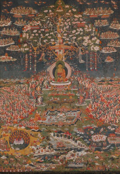 Amitabha, el Buda de la Tierra Pura Occidental Sukhavati, ca. 1700 de Unbekannt