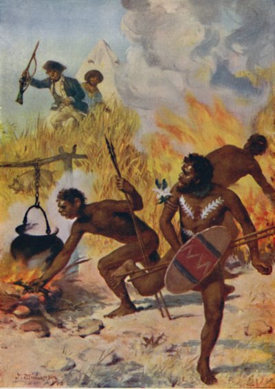 Una refriega con los nativos, 1923 de Unbekannt