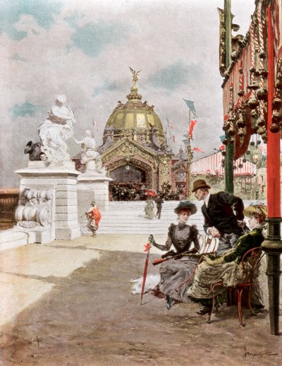 Una tarde en la exposición, 1889 de Unbekannt