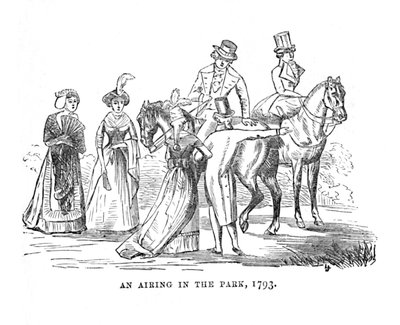 Un paseo en el parque, 1793, c1870 de Unbekannt