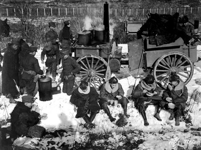 Un campamento de infantería estadounidense en Siberia, Rusia, diciembre 1918 de Unbekannt