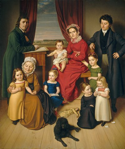 Un artista y su familia de Unbekannt