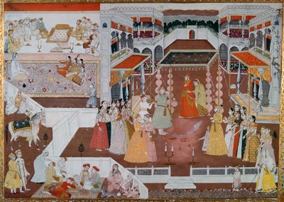 Pintura de matrimonio india de Lucknow, siglo XVIII de Unbekannt