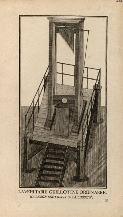Una guillotina ordinaria. ¡Ah, el buen apoyo para la libertad! de Unbekannt