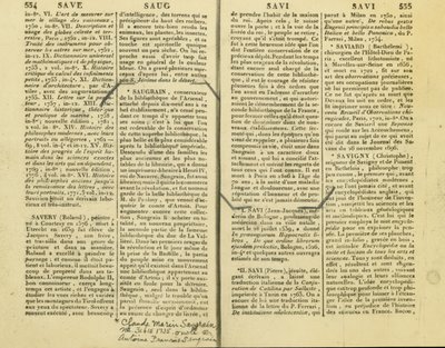 Una cuenta de Claude Marin Saugrain, tío de Antoine Saugrain, 15 de febrero de 1735 de Unbekannt