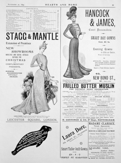 Una página de publicidad en Hearth and Home, 30 de noviembre de 1899 de Unbekannt