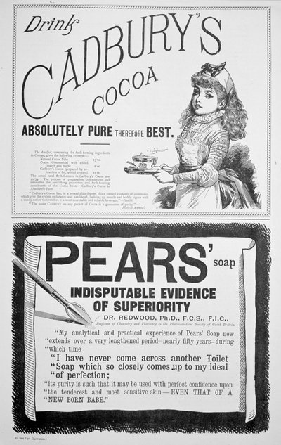 Una página de publicidad en Yuletide, 1890 de Unbekannt