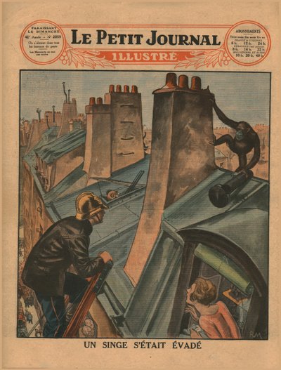 Un chimpancé escapado, 1930 de Unbekannt