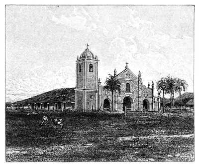 Una antigua iglesia jesuita, Pirayú, Paraguay, 1895 de Unbekannt