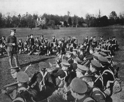 Una conferencia al aire libre en los parques, Oxford, 1915 de Unbekannt