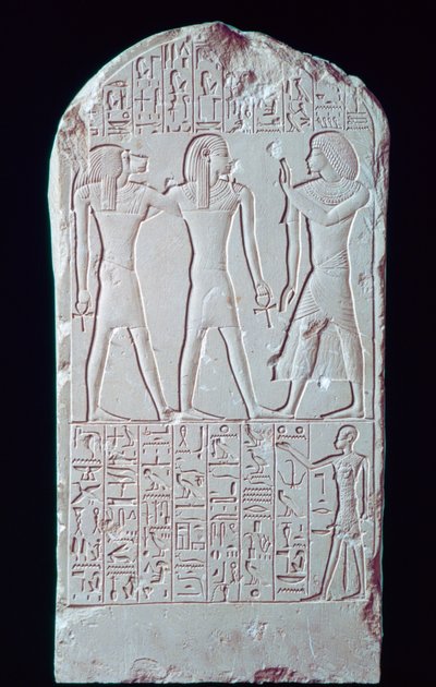 Estela de piedra caliza del Antiguo Egipto, siglo XVI-XIII a.C. de Unbekannt