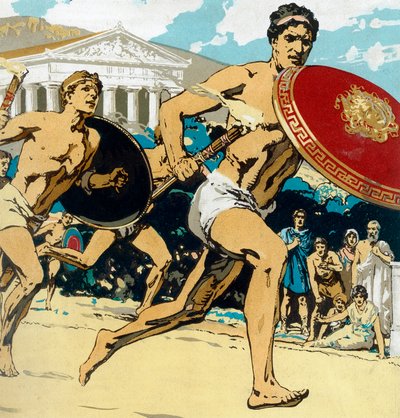 Juegos Olímpicos Antiguos: la carrera de relevos, 1922 de Unbekannt