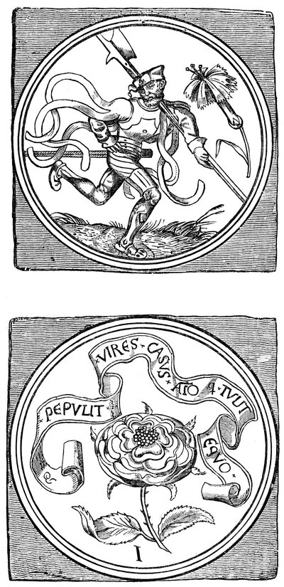 Cartas de juego antiguas: Sota y As, 1833 de Unbekannt