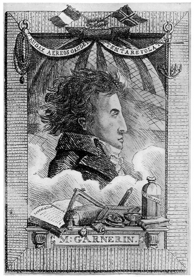Andre Jacques Garnerin, aeronauta francés y el primer paracaidista, c1800 de Unbekannt