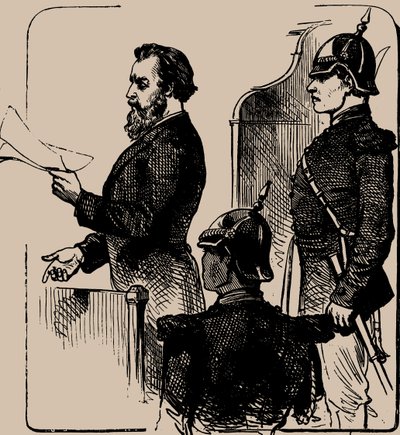 Andrei Zhelyabov ante el tribunal, 1881 de Unbekannt