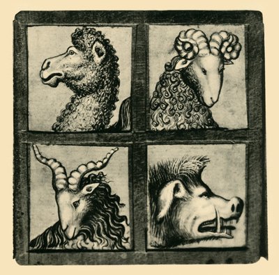 Cabezas de animales, principios del siglo XV, 1943 de Unbekannt