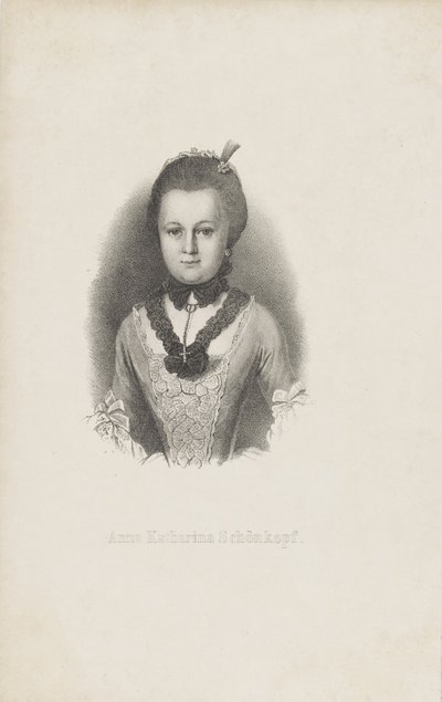 Anna Katharina Käthchen Schönkopf 1746-1810, ca. 1820 de Unbekannt