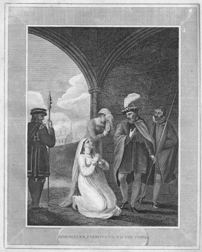 Anne Bullen, encarcelada en la Torre, 1838 de Unbekannt