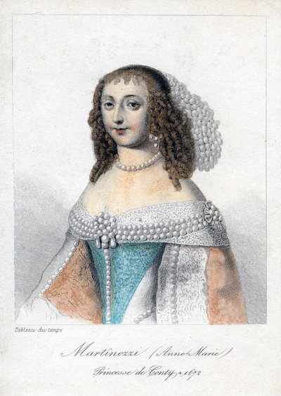 Anne Marie Martinozzi, aristócrata francesa nacida en Italia del siglo XVII de Unbekannt