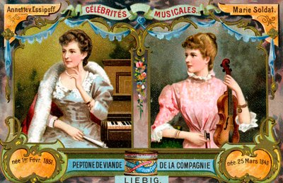 Annette von Essipoff y Marie Soldat, c1900 de Unbekannt