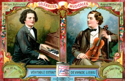 Anton Rubinstein y August Wilhelmj, c. 1900 de Unbekannt