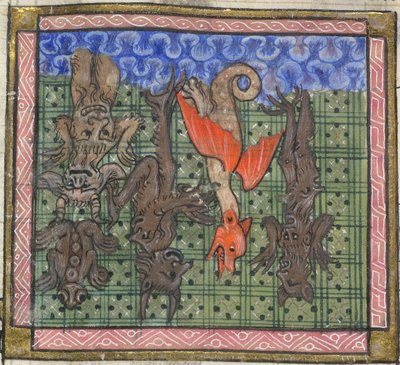 Apocalipsis, (detalle): Demonios cayendo del cielo, ca 1370-1375 de Unbekannt