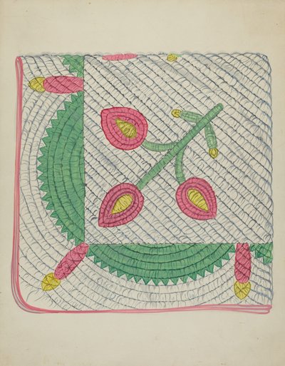 Colcha de apliqué, c. 1936 de Unbekannt