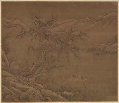 Acercándose a la orilla de invierno, dinastía Ming, 1368-1644 de Unbekannt