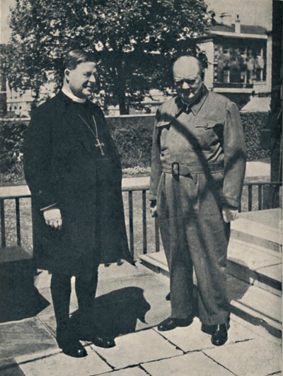 Arzobispo de Canterbury en el Número 10, Downing Street, c. 1943-1945 de Unbekannt