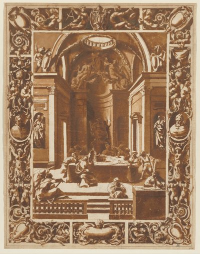 Conferencia arquitectónica, c. 1622 de Unbekannt