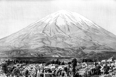 Arequipa y el Monte Misti, Perú, 1895 de Unbekannt