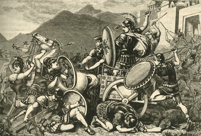 Aristomenes luchando para salir de Eira, 1890 de Unbekannt