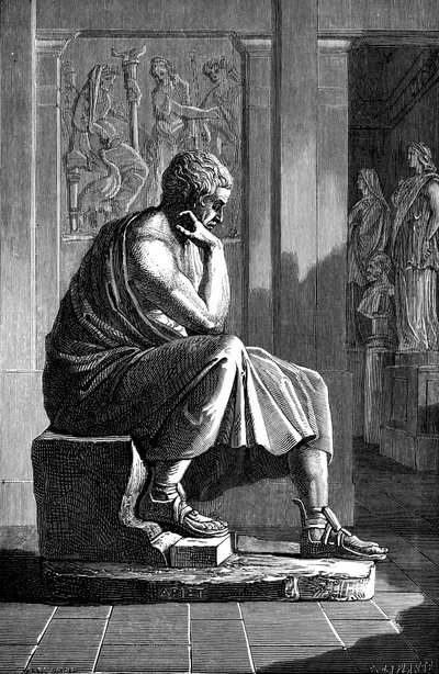 Aristóteles 384-322 a.C., filósofo y científico griego antiguo de Unbekannt