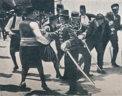 Arresto de Gavrilo Princip, asesino del archiduque Francisco Fernando, 1914 de Unbekannt