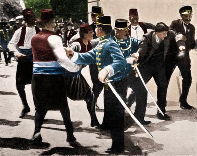 Arresto de Gavrilo Princip, asesino del archiduque Francisco Fernando, 1914 de Unbekannt