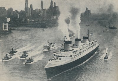 Llegada a Nueva York del Normandie, 1936 de Unbekannt