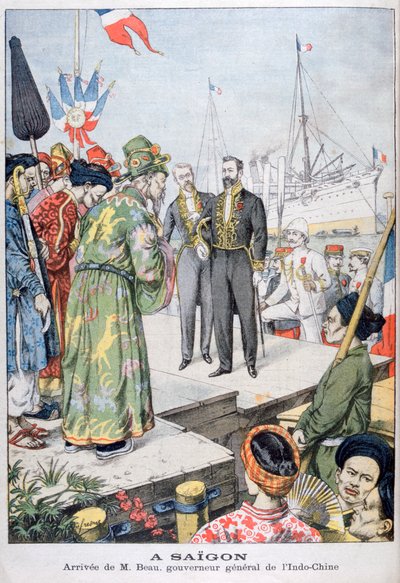 Llegada a Saigón de Paul Beau, Gobernador General de Indochina, 1902 de Unbekannt