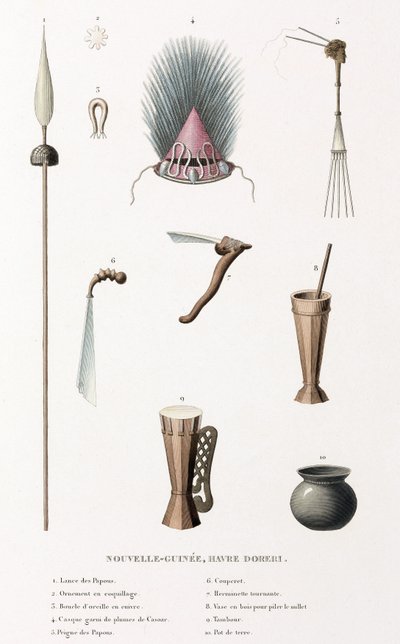 Artefactos del puerto de Doreri, Nueva Guinea de Unbekannt