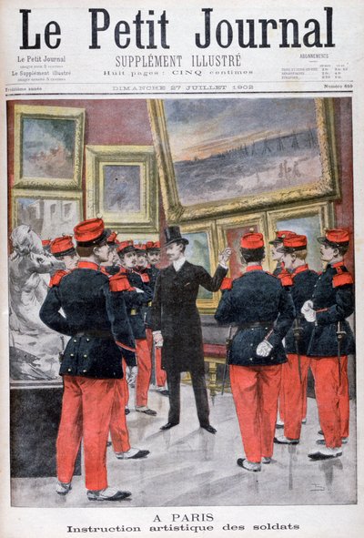 Instrucción artística de soldados franceses en el Salón, París, 1902 de Unbekannt