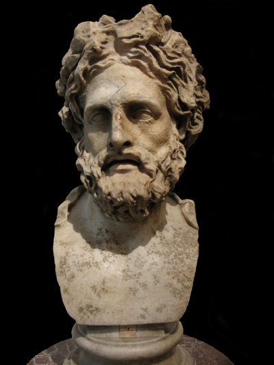 Asclepio, dios de la medicina y la curación. Copia romana de la estatua griega de Phyromachos, siglo II a.C. de Unbekannt