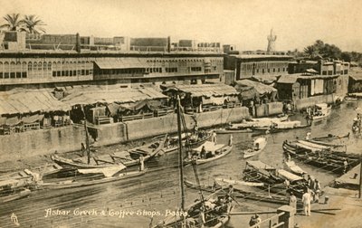 Ashar Creek y Cafeterías, Basora, c1918-c1939 de Unbekannt