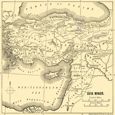 Asia Menor - Mapa, 1890 de Unbekannt