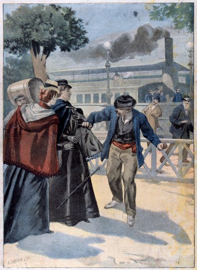 Asesinato de Isabel de Baviera por Luigi Lucheni, 1898 de Unbekannt