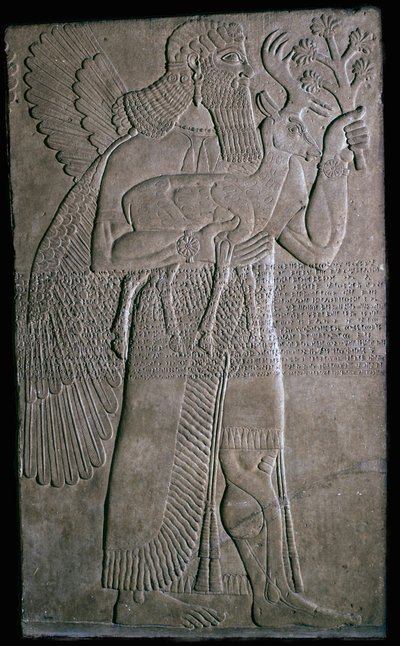Relieve asirio de una figura alada, siglo IX a.C. de Unbekannt
